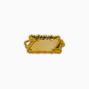 Gold Handled Rectangle Favor Tray, Set of 10