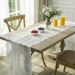 Long Embroidered Lace Runner