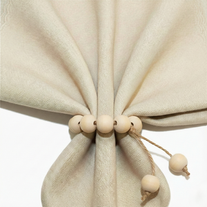 Bead and Rope Napkin Rings, Set of 5