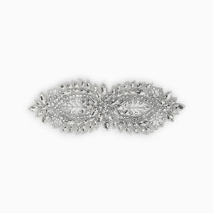 Double Marquise Rhinestone Applique, Iron on (Hotfix)