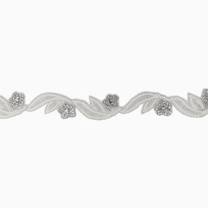 Vine and Leaf Rhinestone Trim, Iron on (Hotfix)