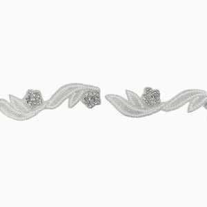 Vine and Leaf Rhinestone Trim, Iron on (Hotfix)