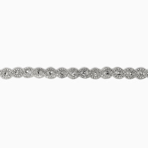 Twist Chain Rhinestone Trim, Iron on (Hotfix)