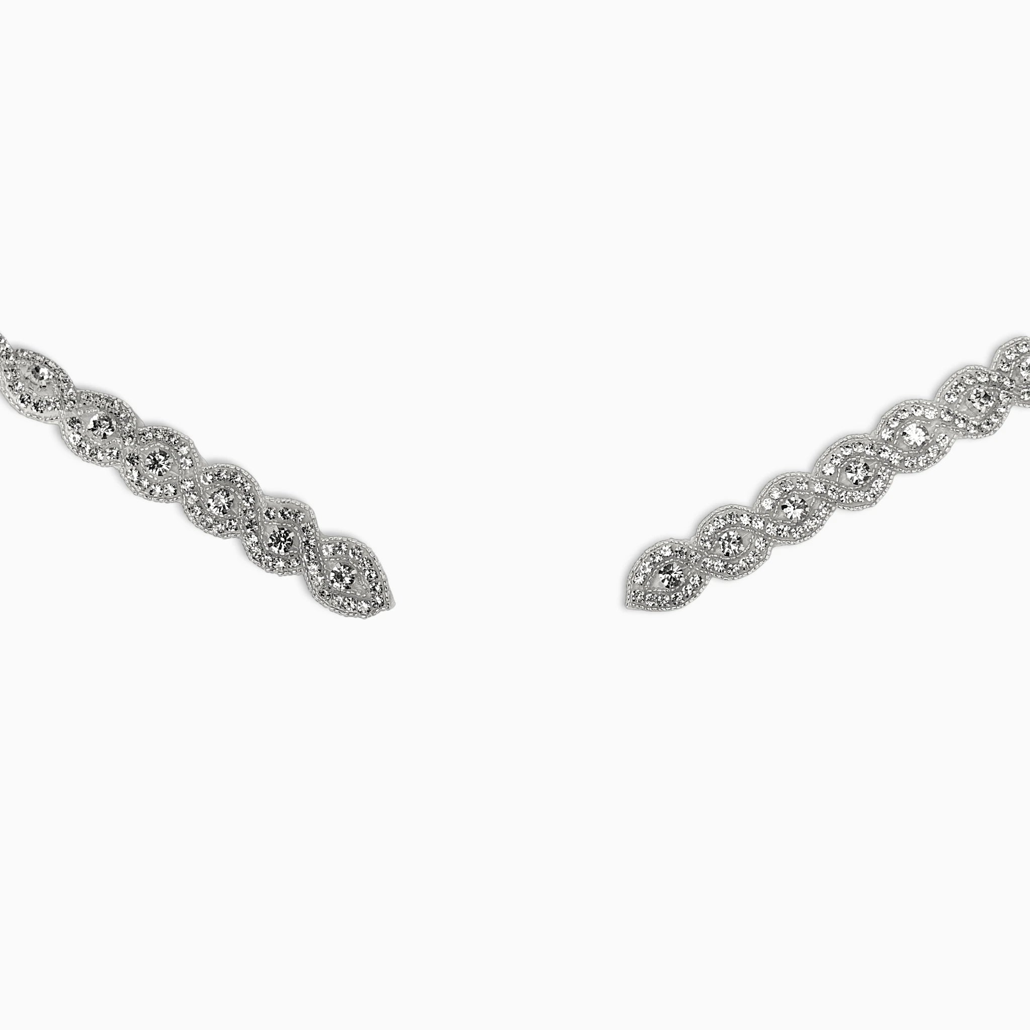 Twist Chain Rhinestone Trim, Iron on (Hotfix)