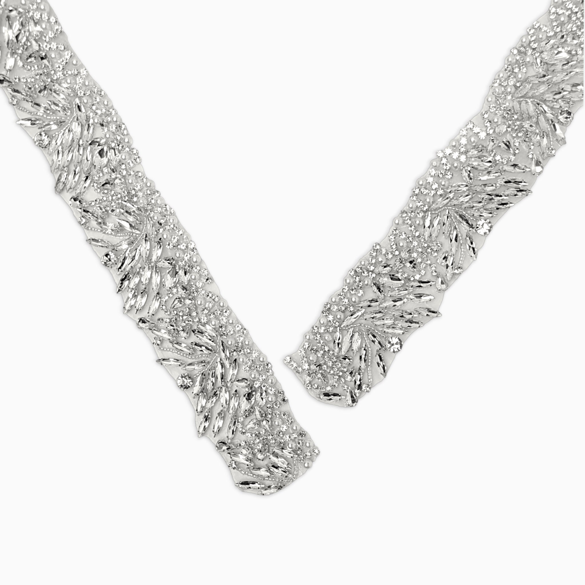 Textured Crystal Rhinestone Trim, Iron on (Hotfix)
