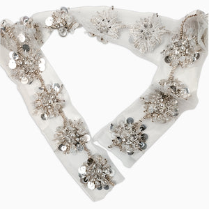 Floral Cluster Rhinestone Trim, Sew On