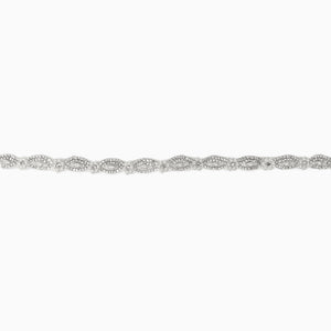 Braided Crystal Rhinestone Trim, Iron on (Hotfix)