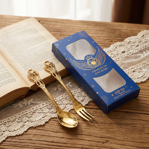 Gold Spoon & Fork Set Favor Gift