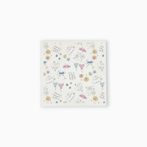 Doodle Lines Large Paper Napkins, Set of 16