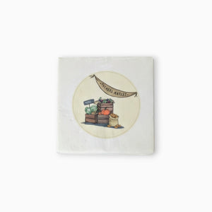 Farmers Market Large Paper Napkins, Set of 16