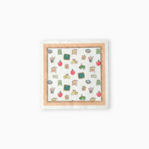 School Large Paper Napkins, Set of 16