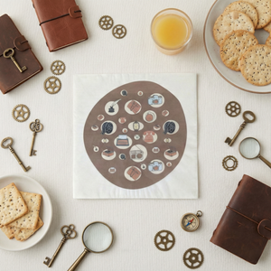 Vintage Large Paper Napkins, Set of 16