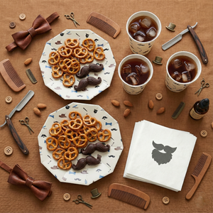 Beard Large Paper Plates, Set of 8