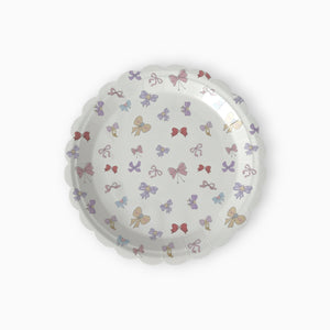 Bows Large Paper Plates, Set of 8