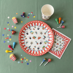 Circus Large Paper Plates, Set of 8