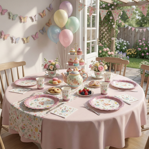 Garden Tea Large Paper Plates, Set of 8