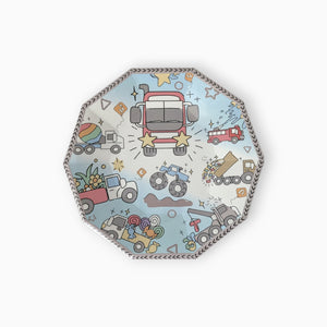 Trucks Large Paper Plates, Set of 8