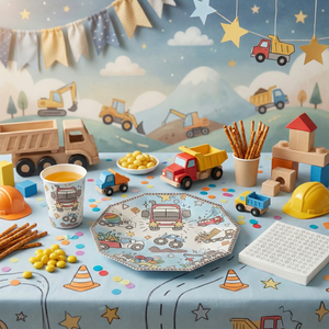 Trucks Large Paper Plates, Set of 8