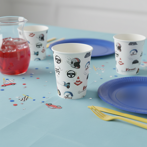 Racing Paper Cups, Set of 8