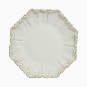 Ivory Ruffle Dinner Plates, Set of 2