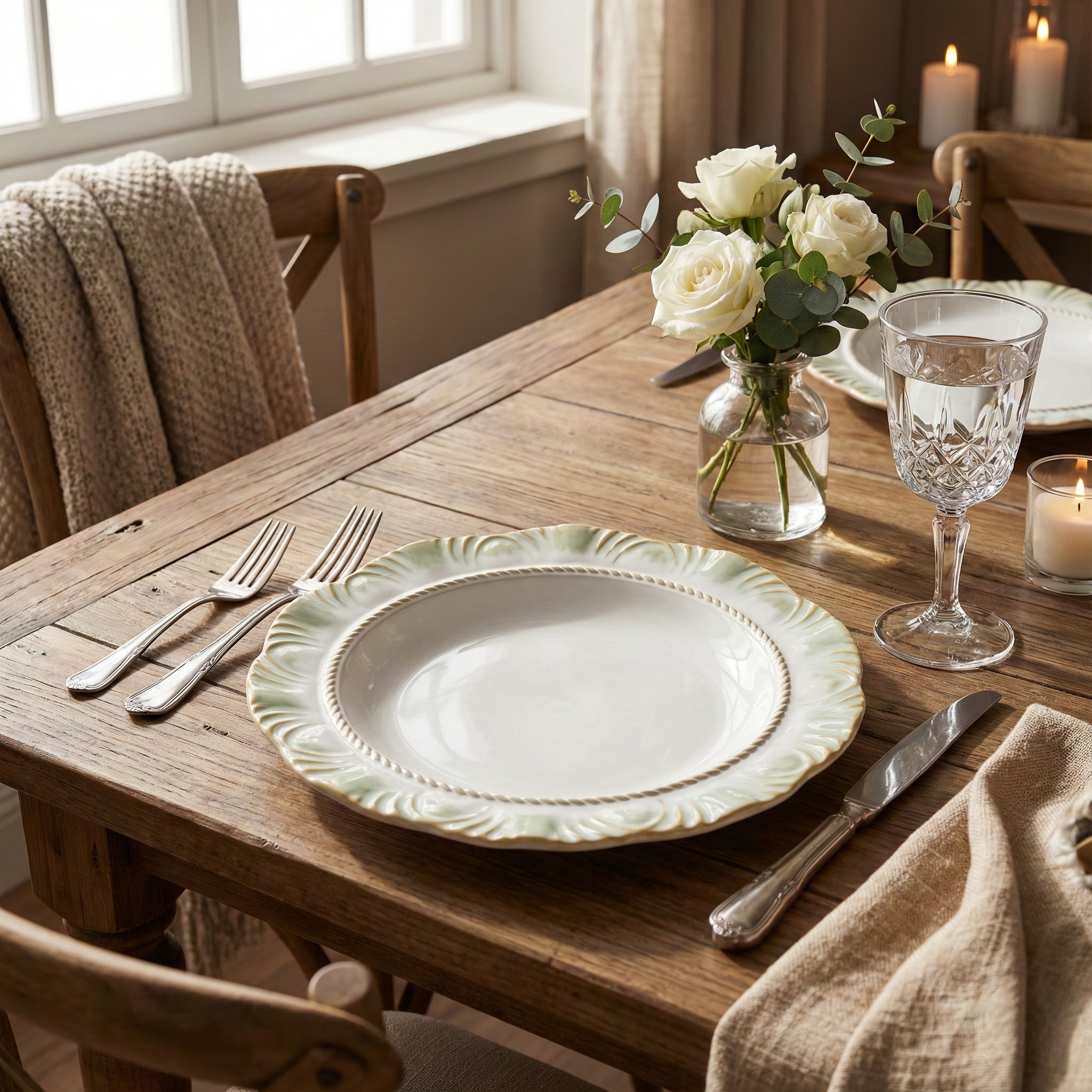 Sage Dinner Plates, Set of 2