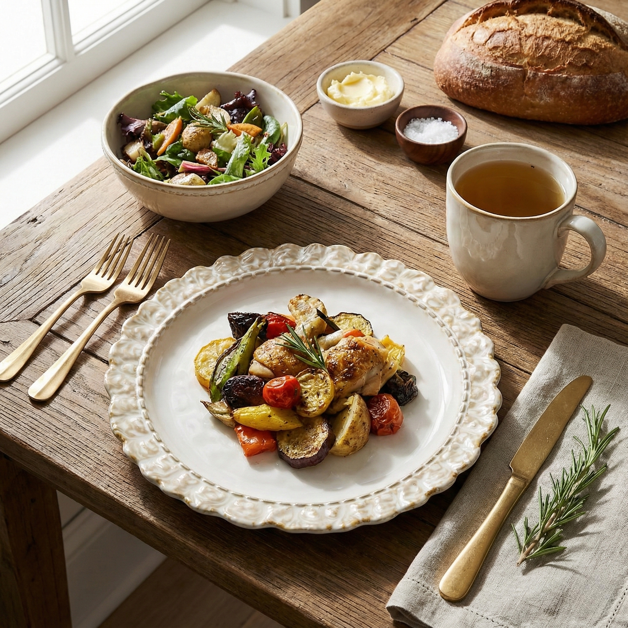 Ruffle Dinner Plates, Set of 2