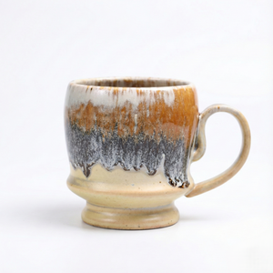 Caramel Smoke Pedestal Ceramic Mug