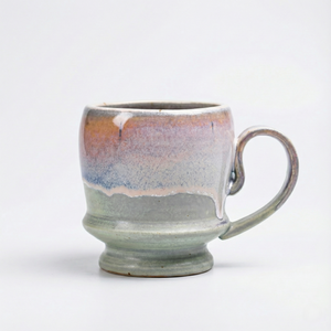 Mist and Mauve Pedestal Ceramic Mug