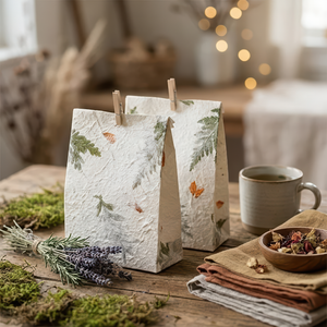 Leaf Paper Treat Bags, Set of 5