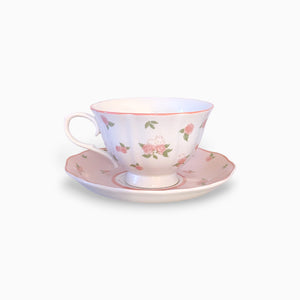 Blush Pink Floral Cup & Saucer