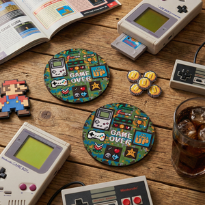 Gamer Wood Coasters, Set of 5