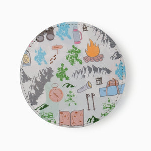 Hiking Fabric And Faux Leather Coasters, Set of 2