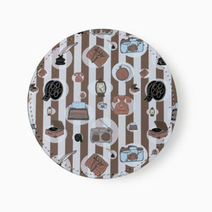 Vintage Fabric And Faux Leather Coasters, Set of 2