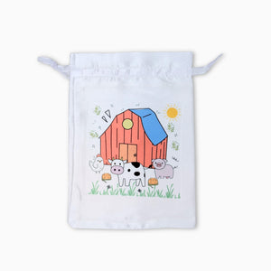 Farm Satin Loot Bags, Set of 10