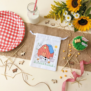 Farm Satin Loot Bags, Set of 10