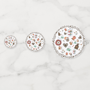 Coffee Cardstock Table Confetti 60 Piece Set