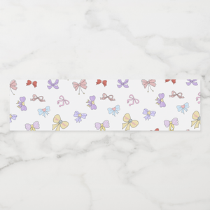 Bows Water Bottle Labels, Set of 4