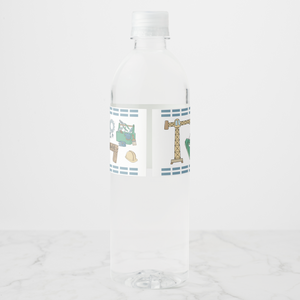 Construction Water Bottle Labels, Set of 4