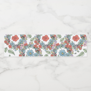 Floral Water Bottle Labels, Set of 4