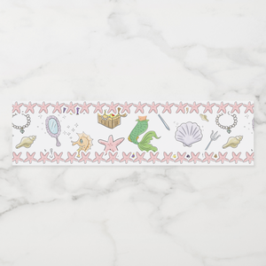 Mermaid Water Bottle Labels, Set of 4