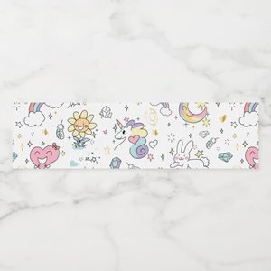 Unicorn Water Bottle Labels, Set of 4