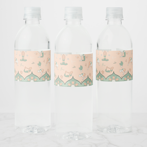 Yoga Water Bottle Labels, Set of 4