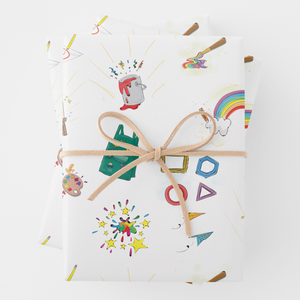 Artists Gift Wrapping Paper Sheets, Set of 3