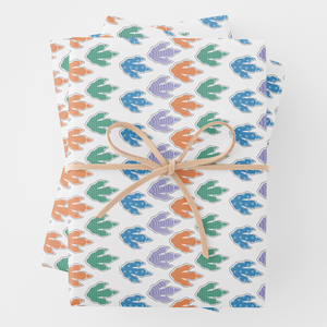 Dinosaur Gift Wrapping Paper Sheets, Set of 3