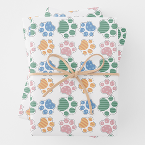 Puppies Gift Wrapping Paper Sheets, Set of 3