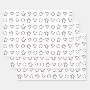 Trucks Gift Wrapping Paper Sheets, Set of 3