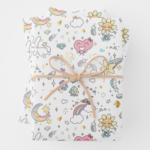 Unicorn Gift Wrapping Paper Sheets, Set of 3