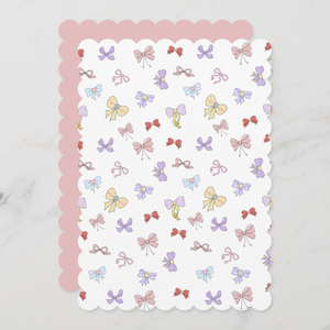 Bows Greeting Card With Envelope