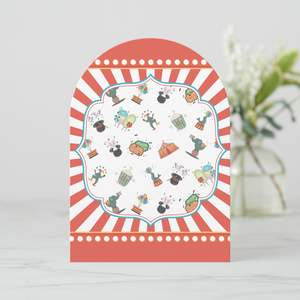 Circus Greeting Card With Envelope
