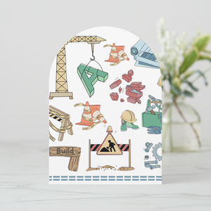 Construction Greeting Card With Envelope